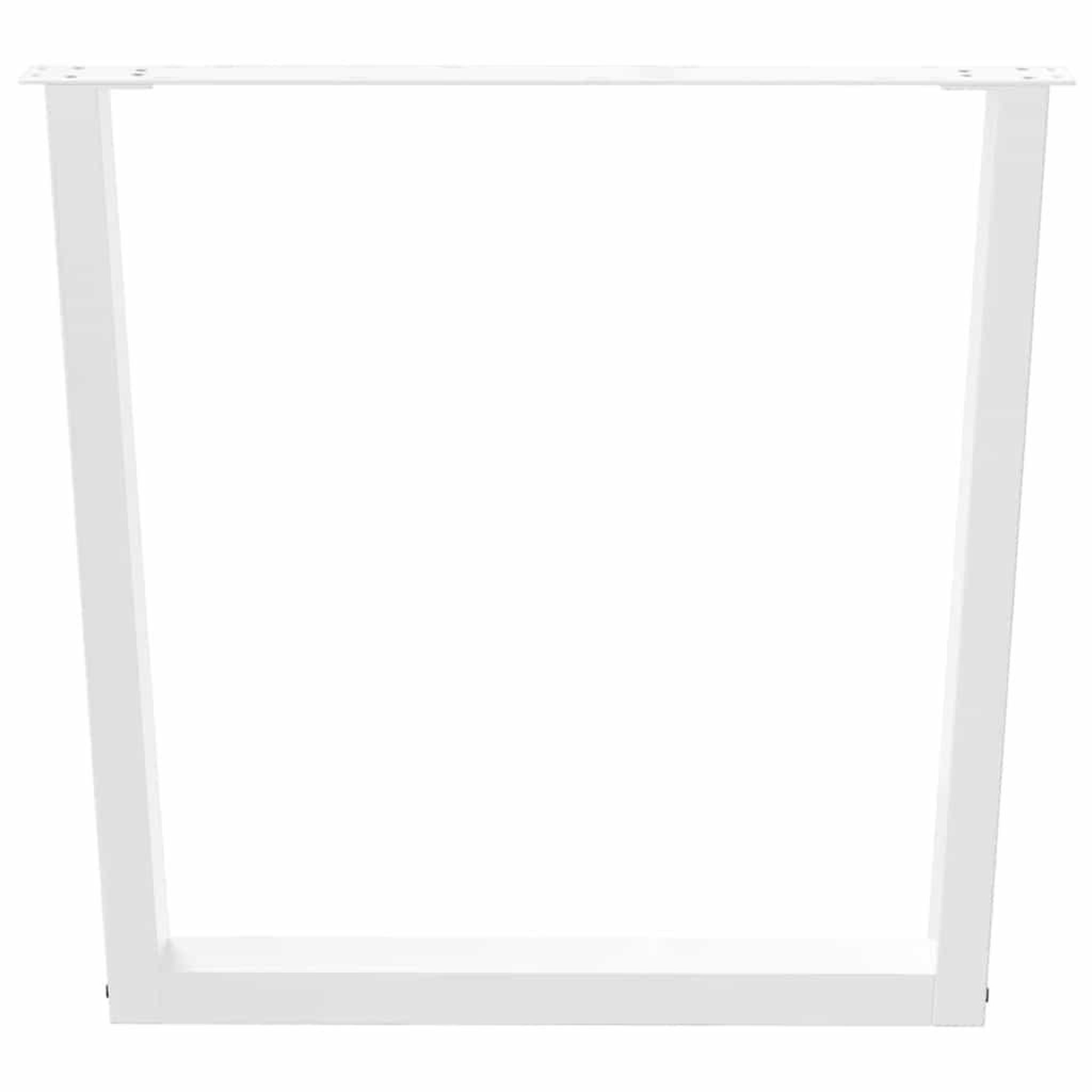 Voir la diapositive 5 : VIDAXL Pieds de table a manger forme de V 2 pcs blanc 90x(72-73,3) cm