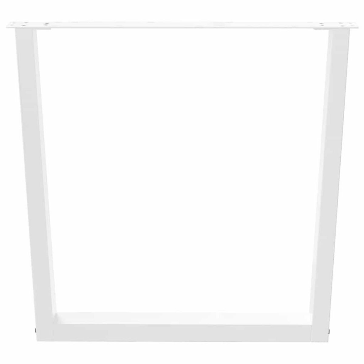 VIDAXL Pieds de table a manger forme de V 2 pcs blanc 90x(72-73,3) cm