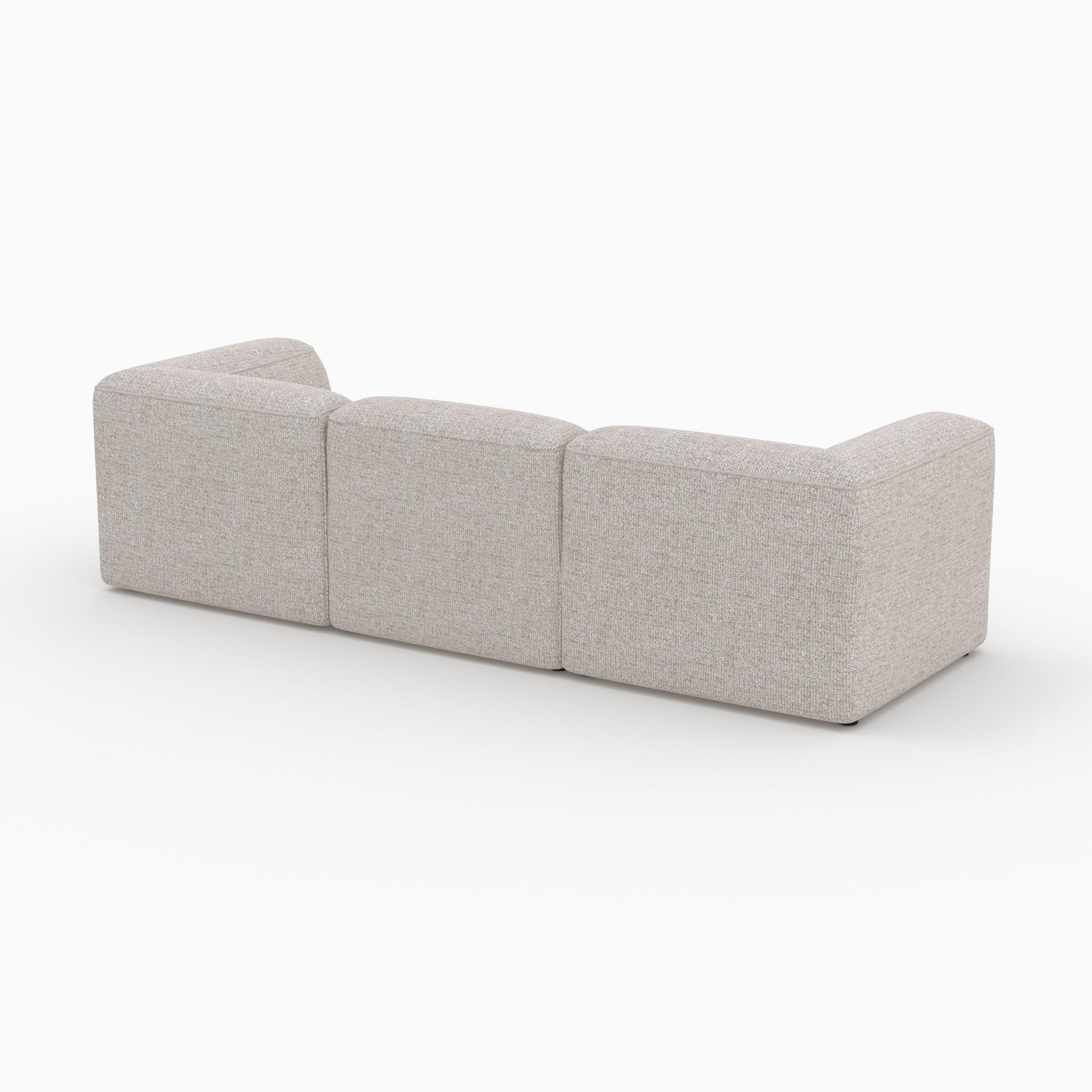 Voir la diapositive 6 : MAISON PAVANE Canapé modulable en tissu beige 3 places-Hestia