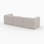 Voir la diapositive 6 : MAISON PAVANE Canapé modulable en tissu beige 3 places-Hestia