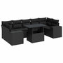 Voir la diapositive 2 : VIDAXL Salon de jardin 8 pcs avec coussins noir resine tressee