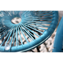 Voir la diapositive 3 : CONCEPT USINE Salon de jardin 2 fauteuils ronds et table basse bleu ACAPULCO