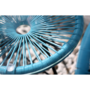 Voir la diapositive 3 : CONCEPT USINE Salon de jardin 2 fauteuils ronds et table basse bleu ACAPULCO