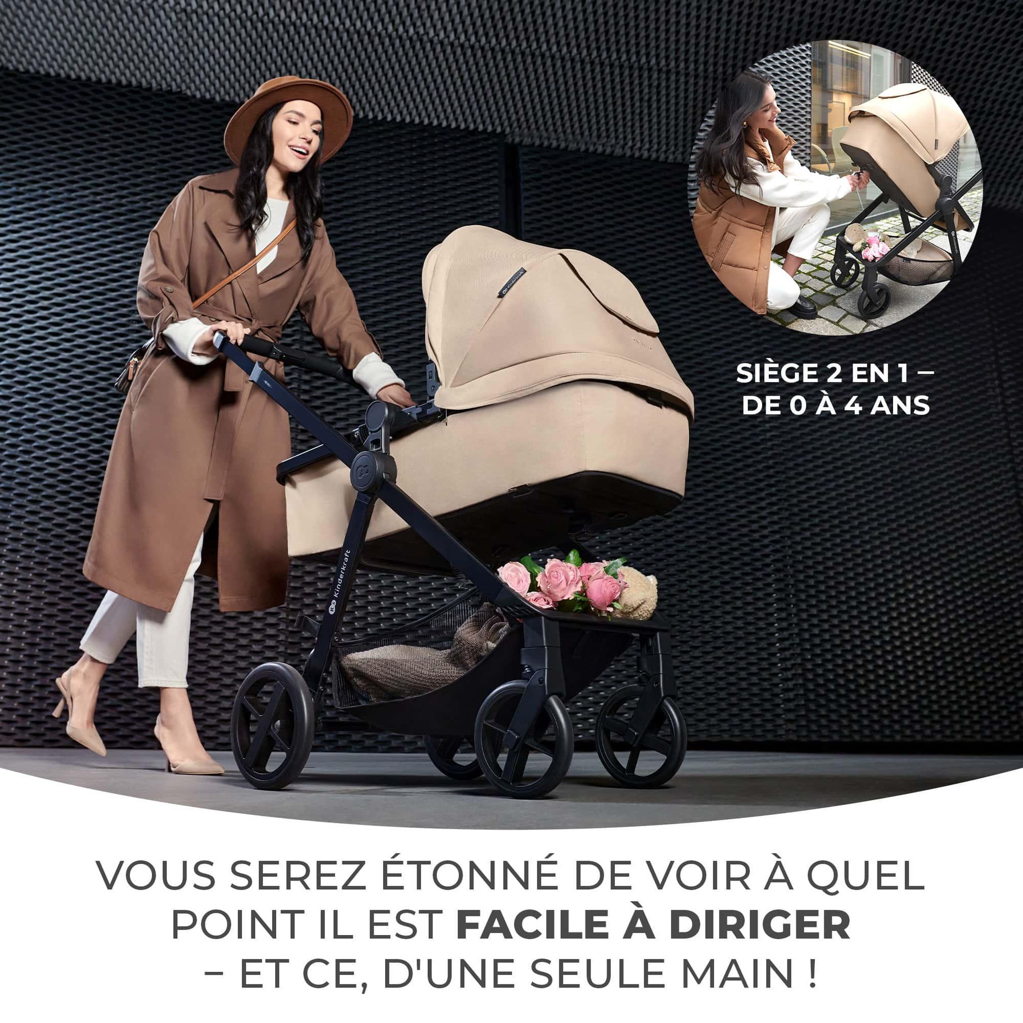 Voir la diapositive 3 : KINDERKRAFT Poussette trio newly pratique et confortable