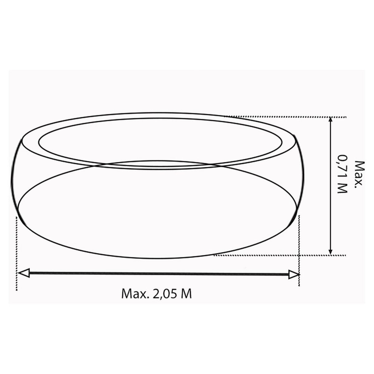 Habrita Habillage bois hexagonal pour spas et piscines gonflables - 2,63x2,09x0,71m