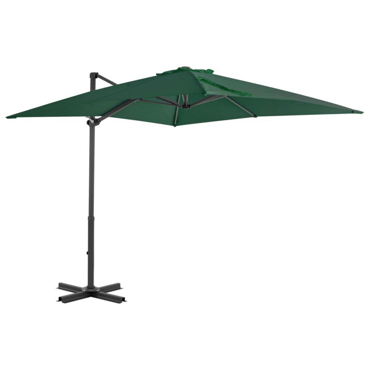 VIDAXL Parasol de jardin en porte-a-faux et poteau en aluminium vert