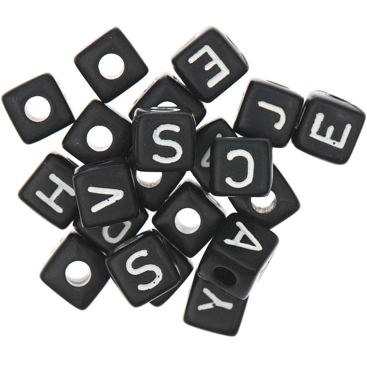 RICO DESIGN Itoshii parck de 19 perles ponii noires hope smile dream enjoy