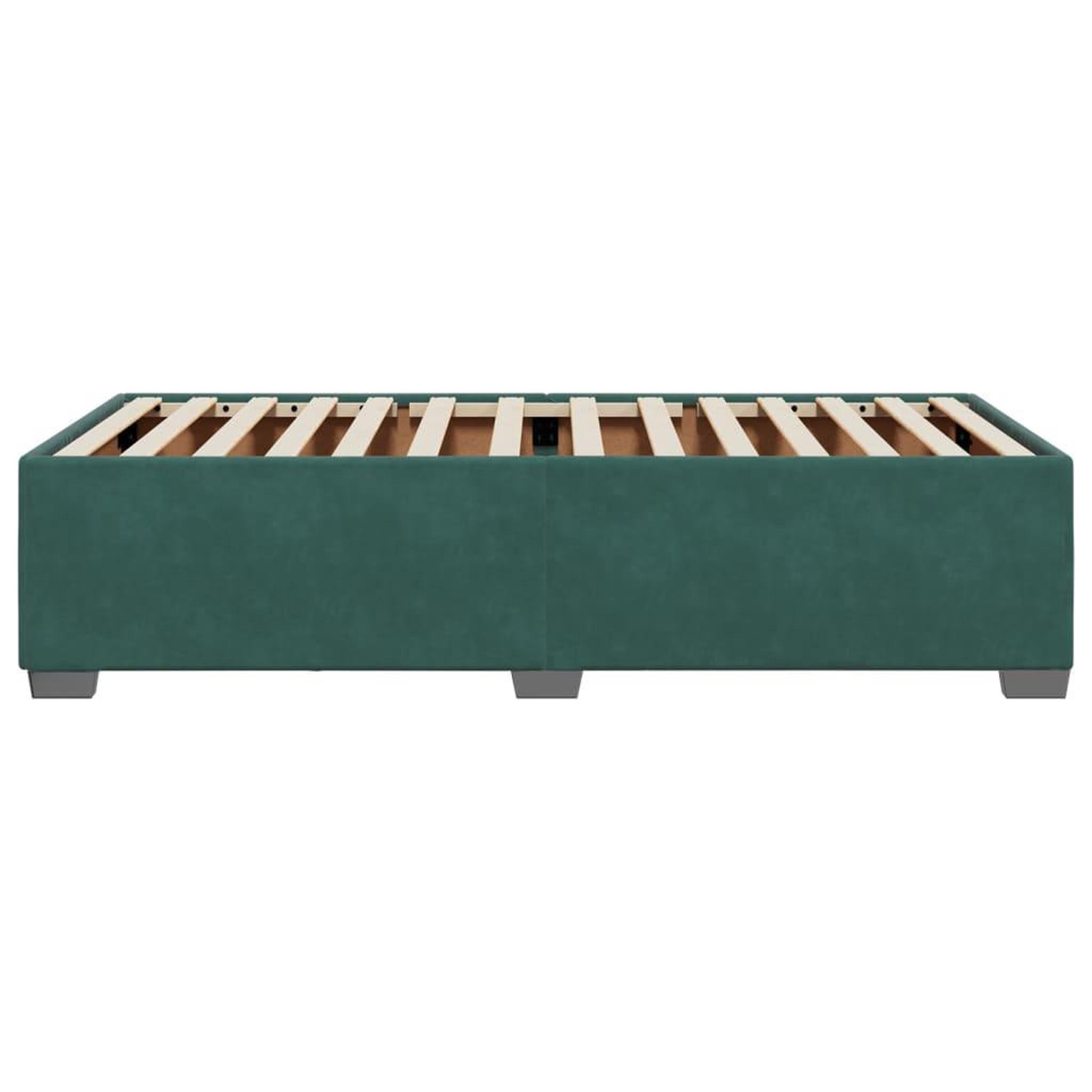 Voir la diapositive 5 : VIDAXL Cadre de lit sans matelas vert fonce 90x190 cm velours