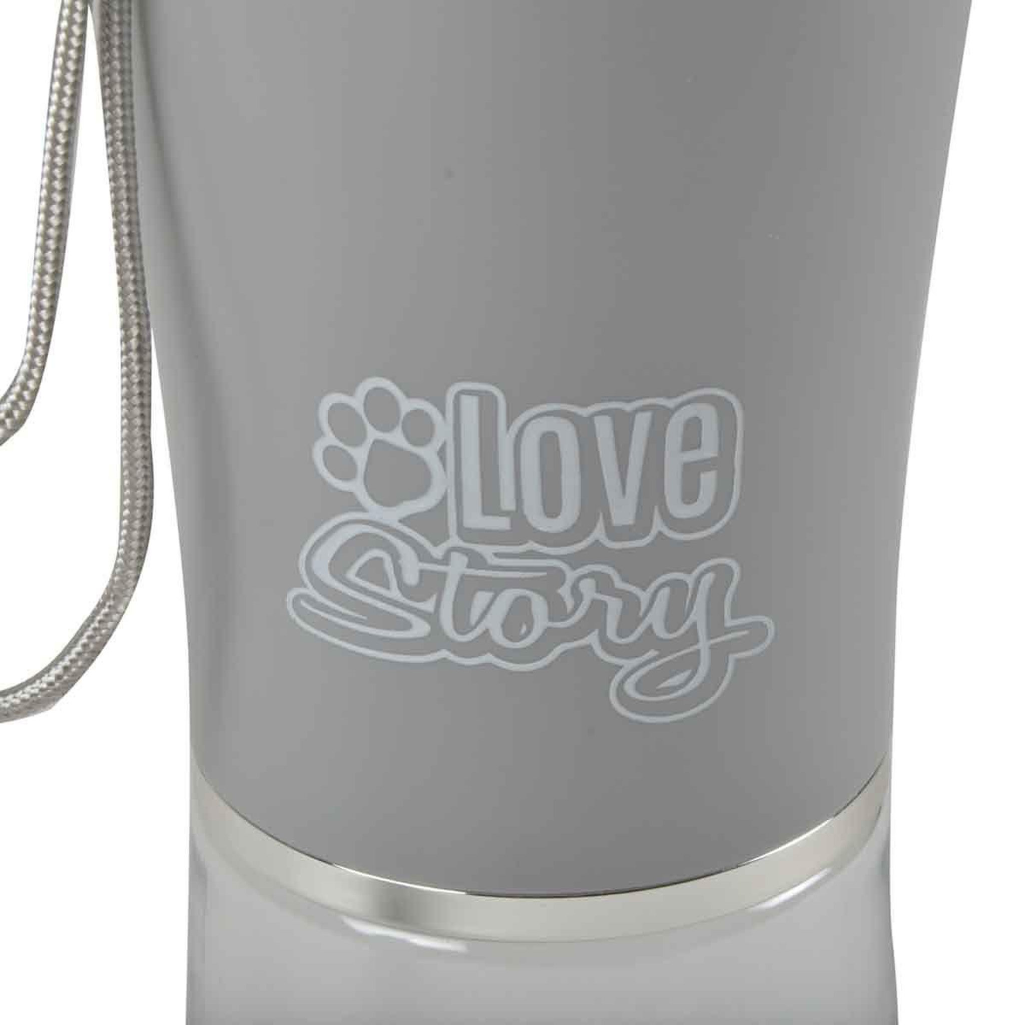 Voir la diapositive 3 : LOVE STORY Gourde pour chien  nomade  500ml gris