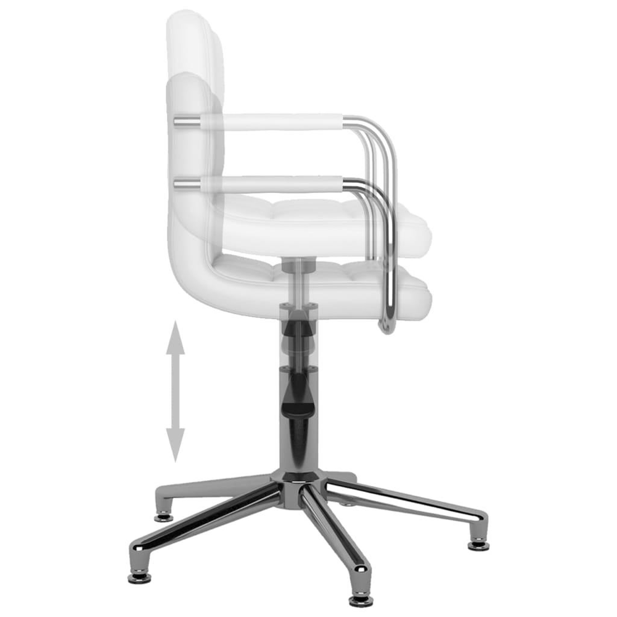 Voir la diapositive 5 : VIDAXL Chaises a manger pivotantes lot de 6 blanc similicuir
