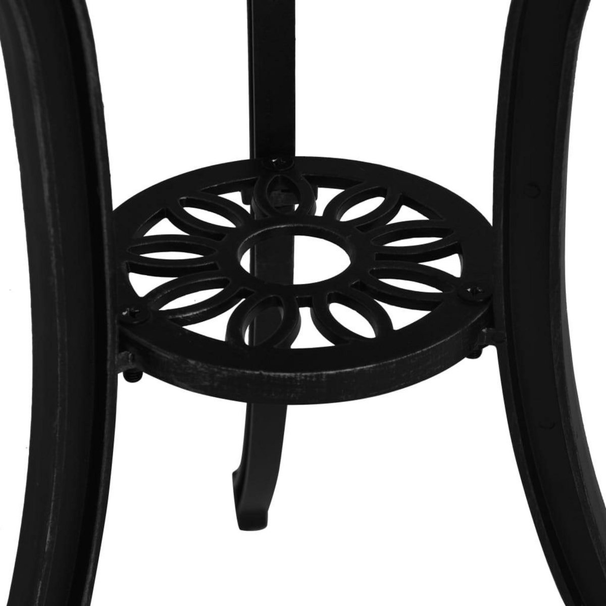 VIDAXL Table de jardin Noir 62x62x65 cm Aluminium coule