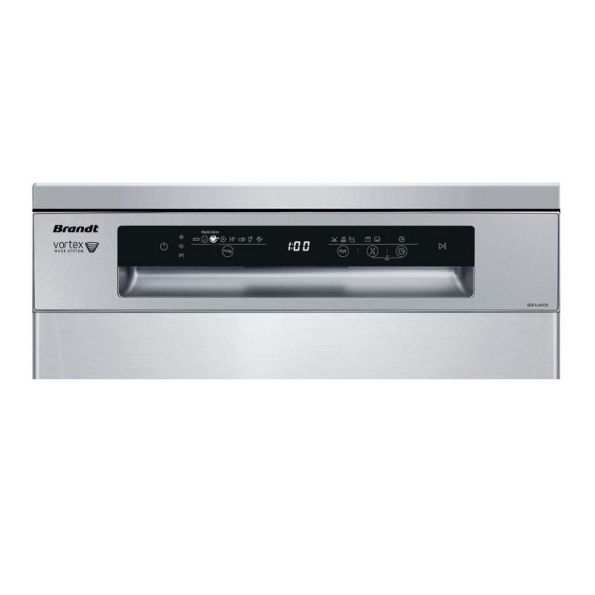 BRANDT Lave-vaisselle 60cm 14 couverts 44db silver - BDF424VDX