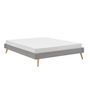 Voir la diapositive 3 : Cadre de lit scandinave en tissu 140x190 OREBRO