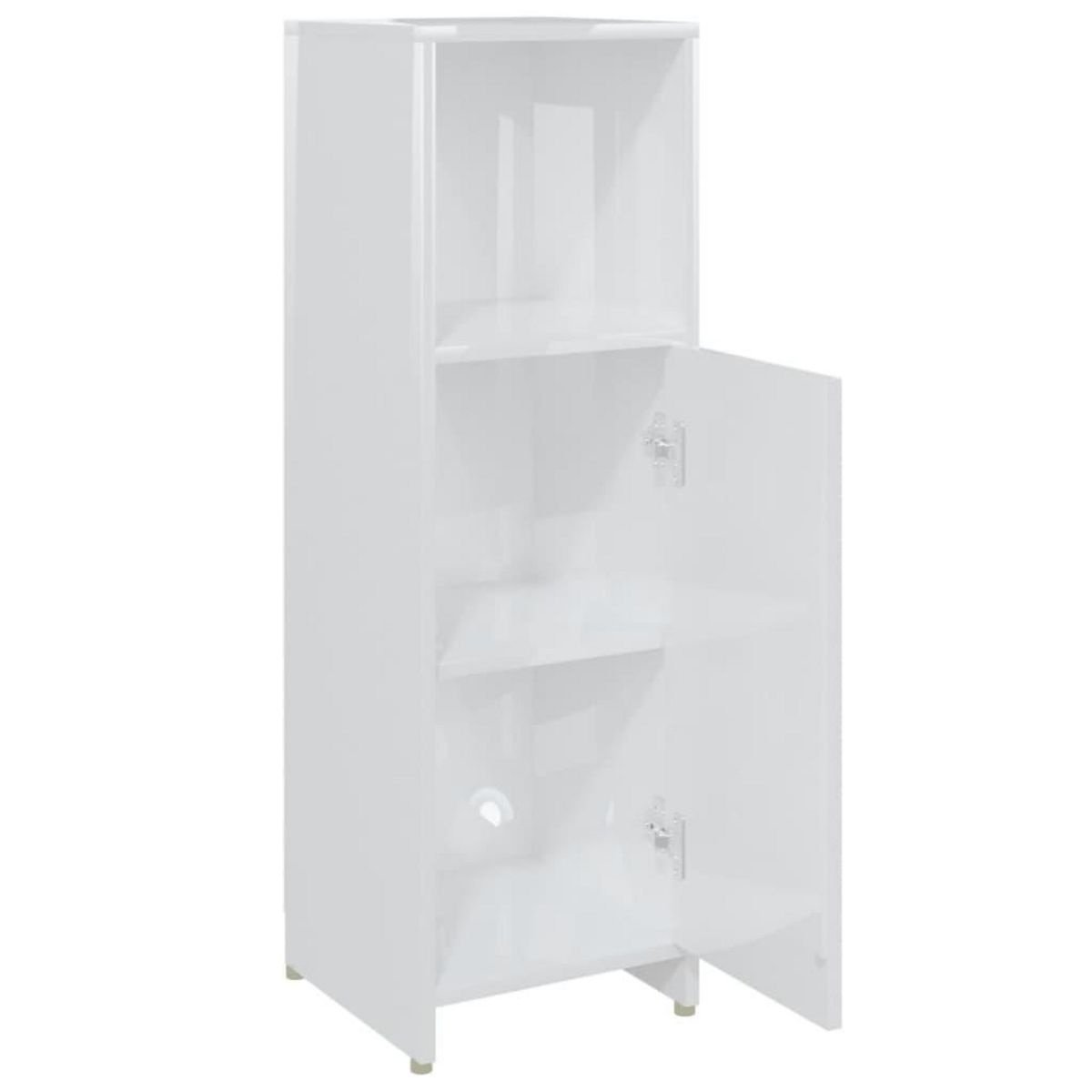 VIDAXL Armoire de salle de bain Blanc brillant 30x30x95 cm