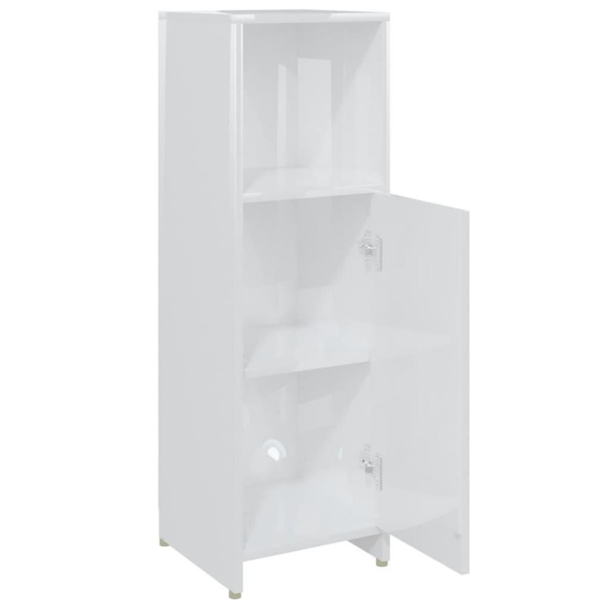 VIDAXL Armoire de salle de bain Blanc brillant 30x30x95 cm
