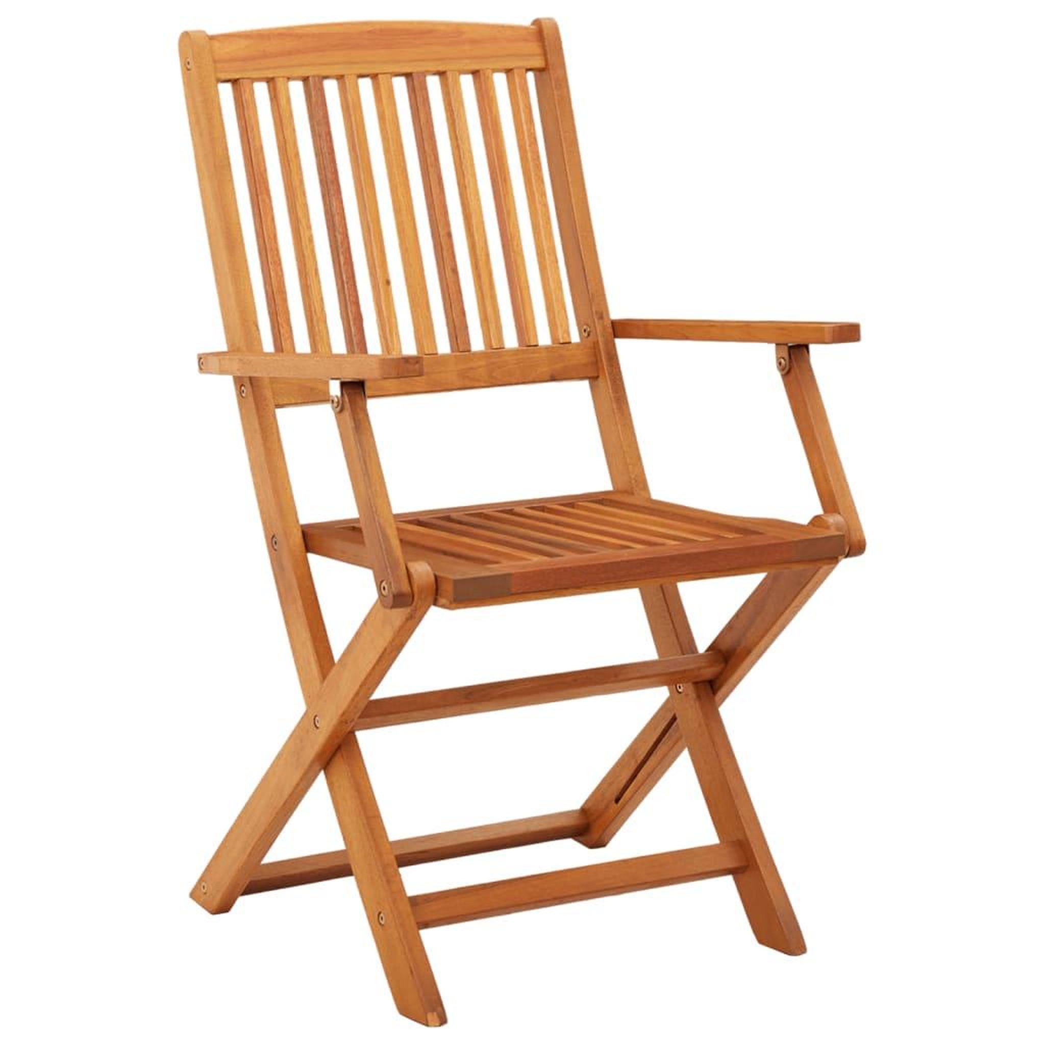 Voir la diapositive 2 : VIDAXL Chaises de jardin pliables lot de 2 Bois d'eucalyptus massif