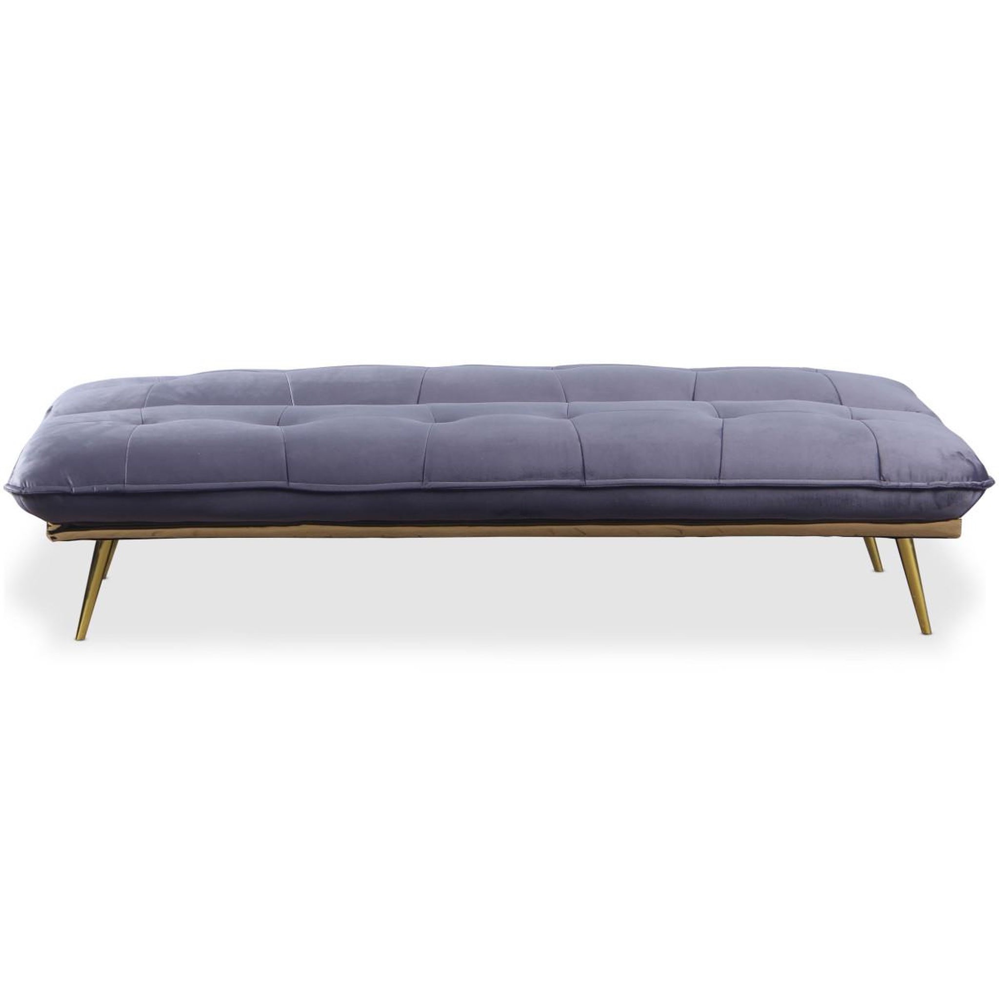Voir la diapositive 4 : Paris Prix Canapé Convertible en Velours  Floran  182cm Gris