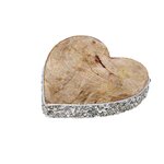 HEART OF THE HOME Décoration de Noël en bois Coeur Natural. Coloris disponibles : Marron, Gris