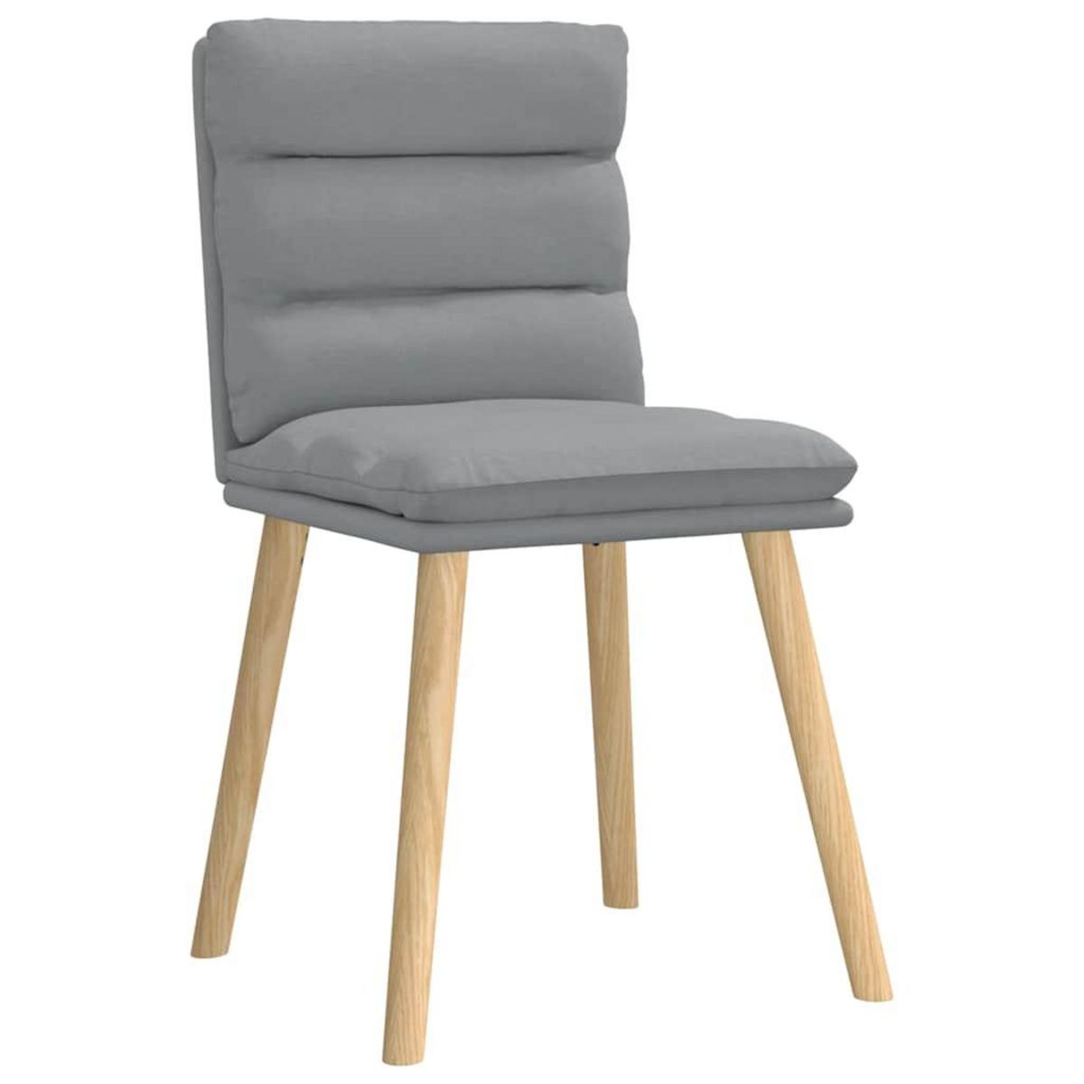 VIDAXL Chaises a manger lot de 4 gris clair tissu