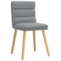 Voir la diapositive 3 : VIDAXL Chaises a manger lot de 4 gris clair tissu