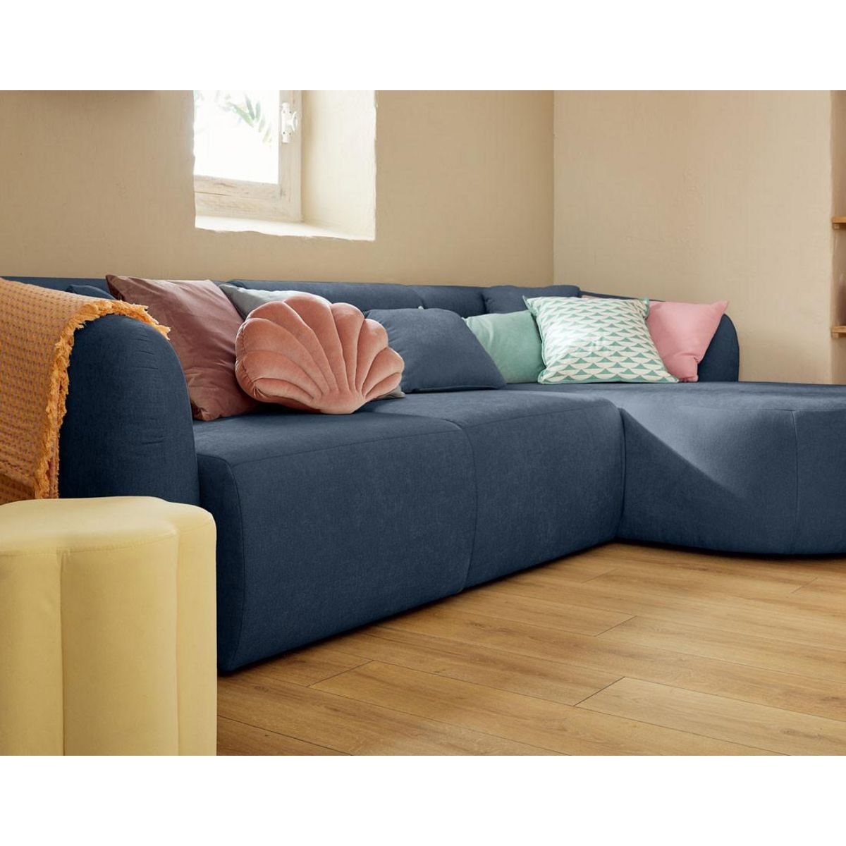 LISA DESIGN Ikare - module d'assise méridienne droit - en tissu