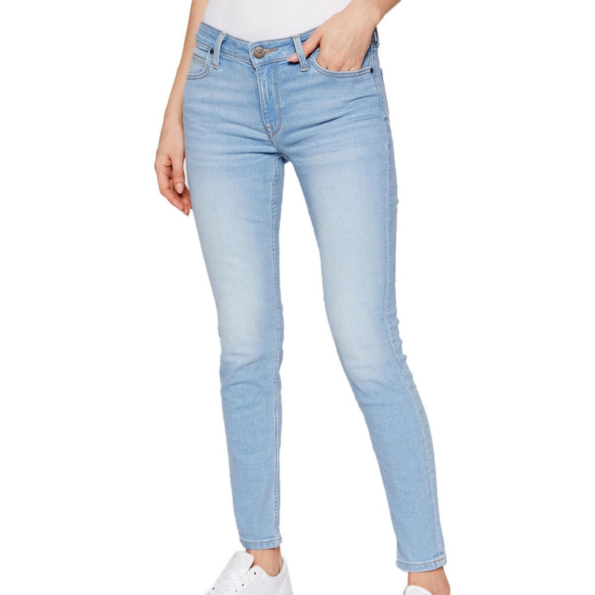 Jean skinny 2025 bleu clair femme