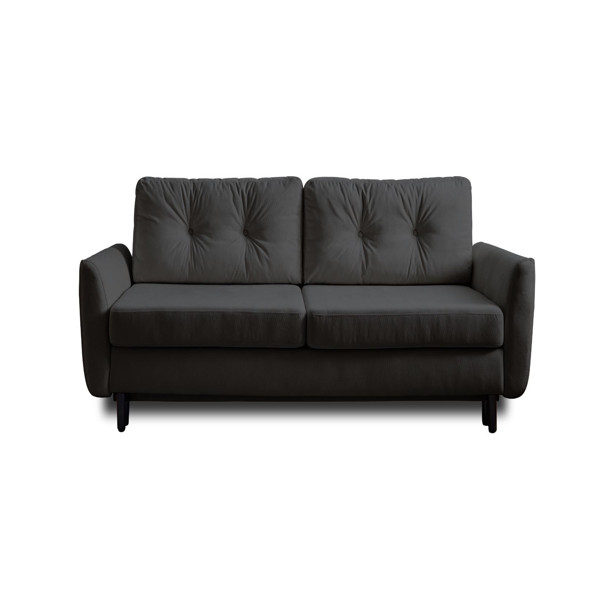 Voir la diapositive 1 : BEST MOBILIER Nils - canapé droit 3 places convertible - avec coffre de rangement - velours