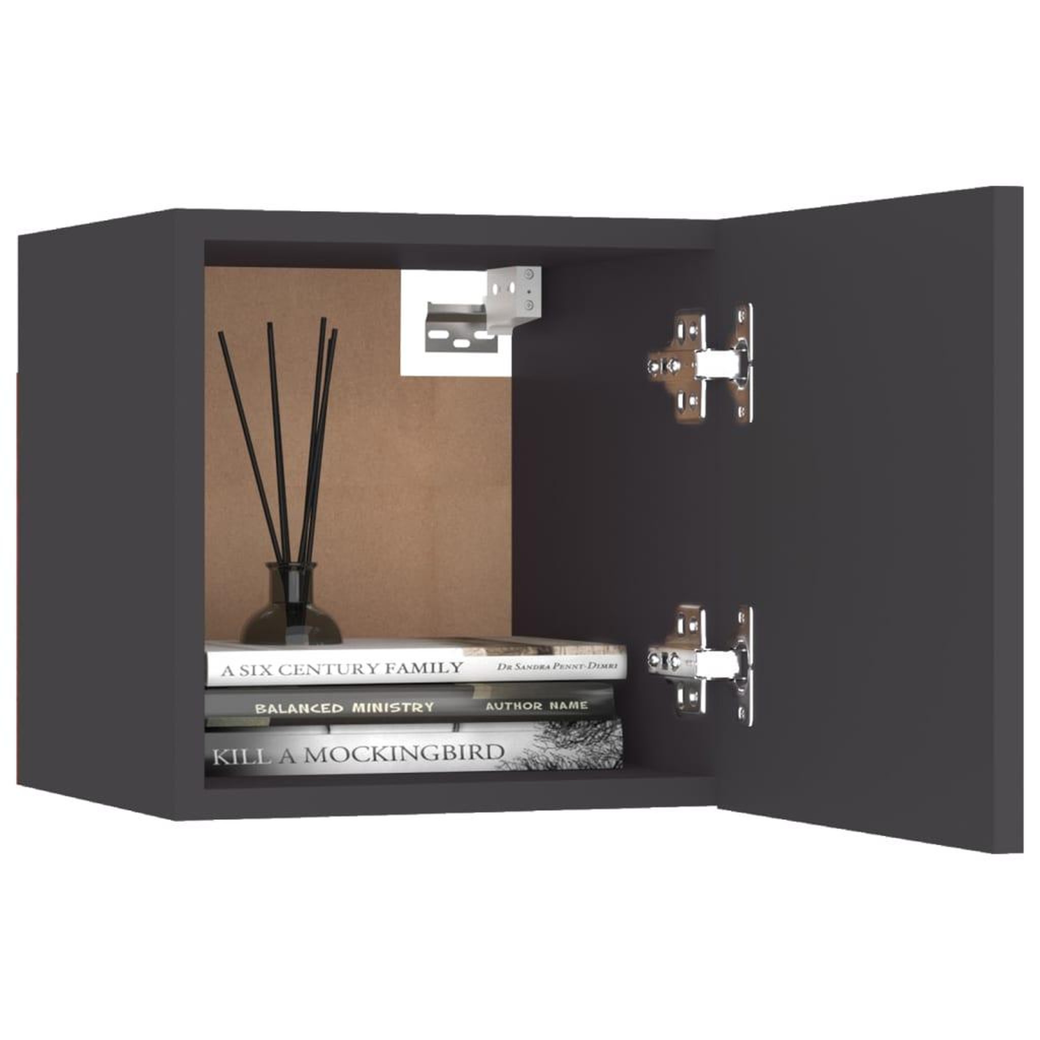 Voir la diapositive 3 : VIDAXL Table de chevet Gris 30,5x30x30 cm Bois d'ingenierie