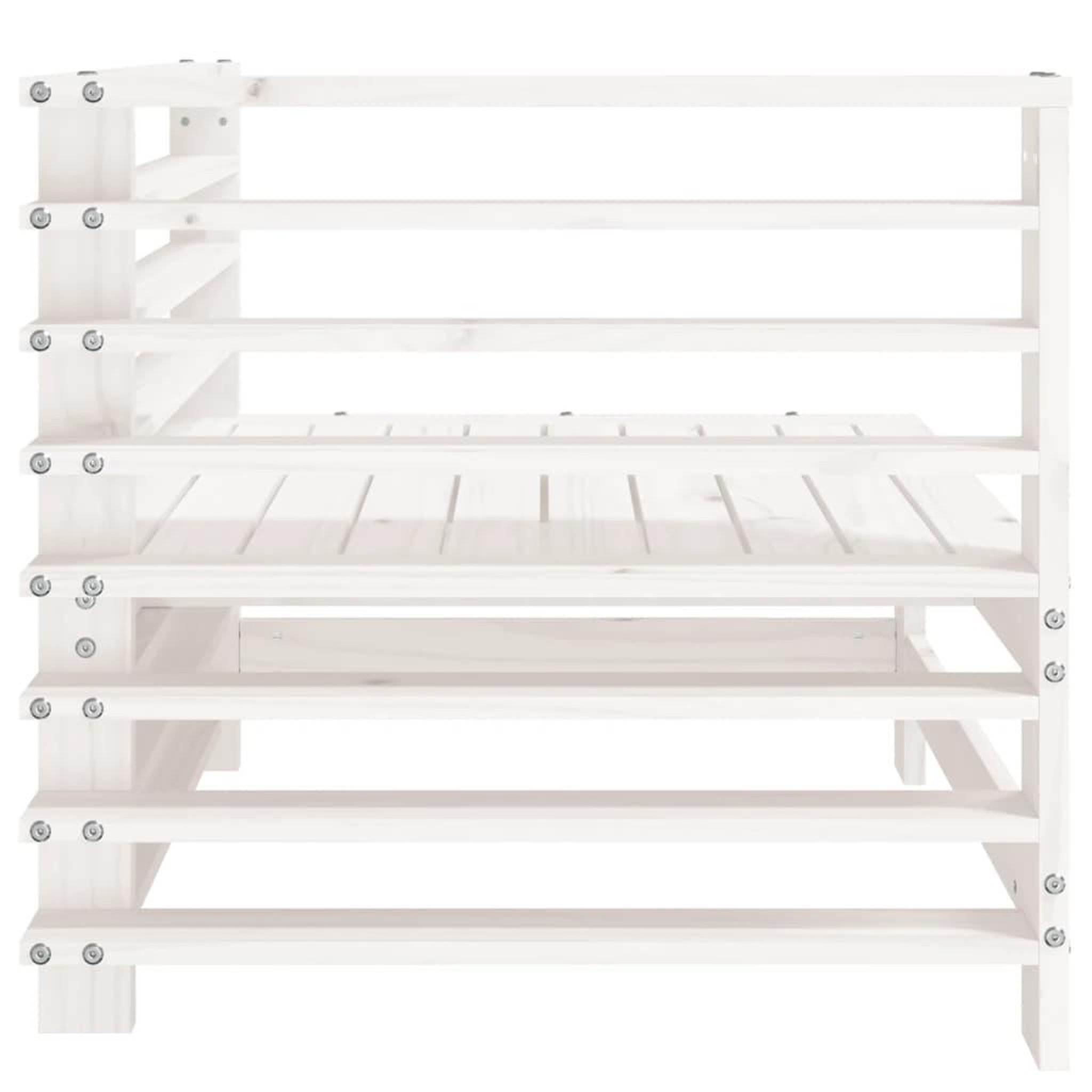 Voir la diapositive 5 : VIDAXL Canapes d'angle de jardin 2 pcs blanc bois de pin massif
