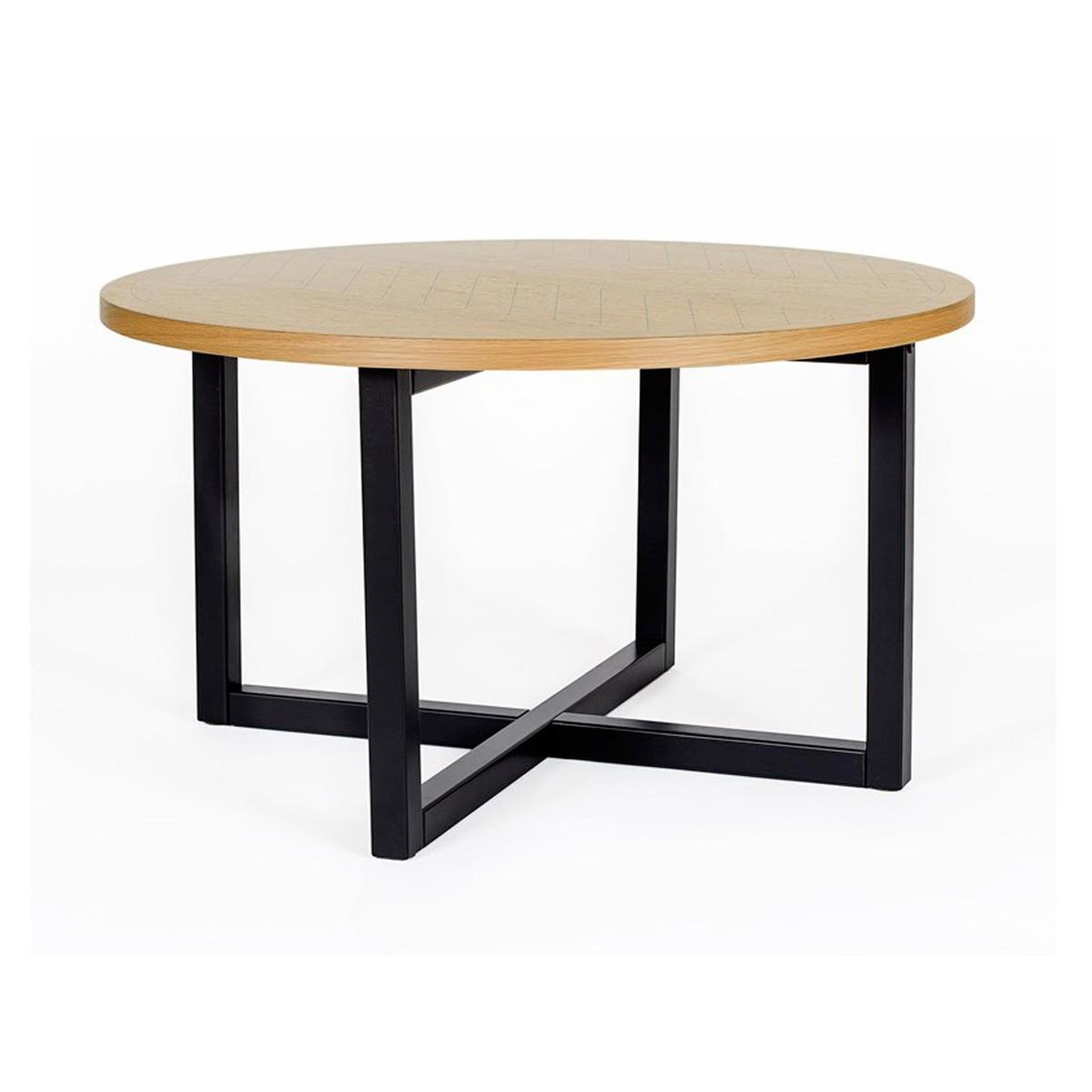 Voir la diapositive 2 : Paris Prix Table basse ronde  camden  80cm chêne & noir