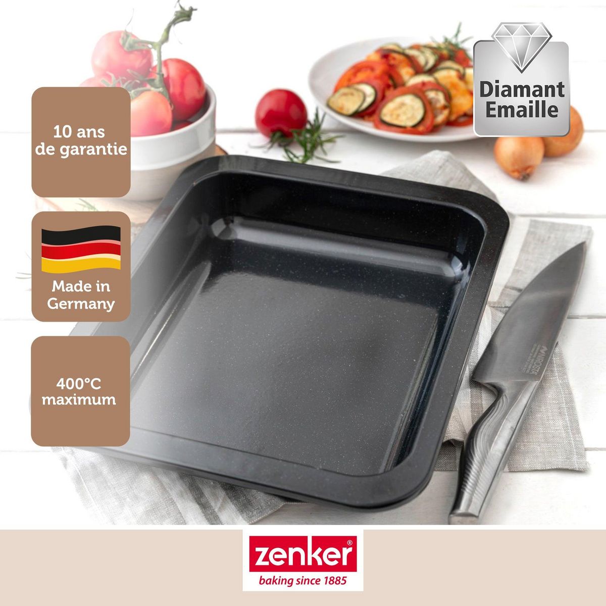 ZENKER Ensemble de 2 Plats à four rectangulaire 33 x 25 x 5 cm Zenker Special Cooking