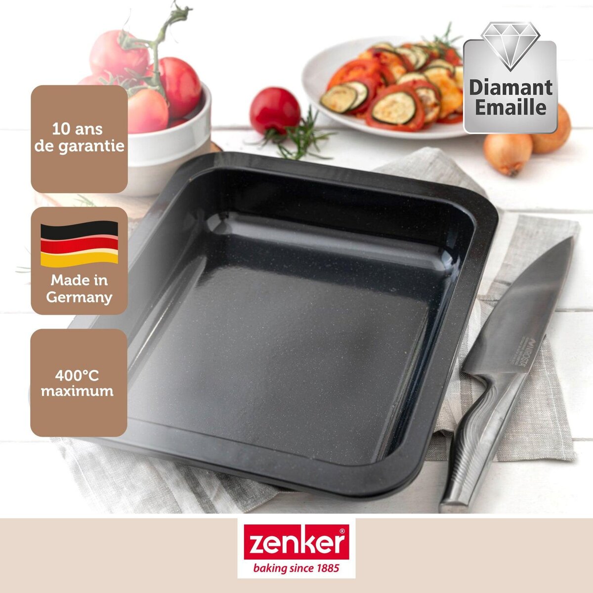 ZENKER Ensemble de 2 Plats à four rectangulaire 33 x 25 x 5 cm Zenker Special Cooking
