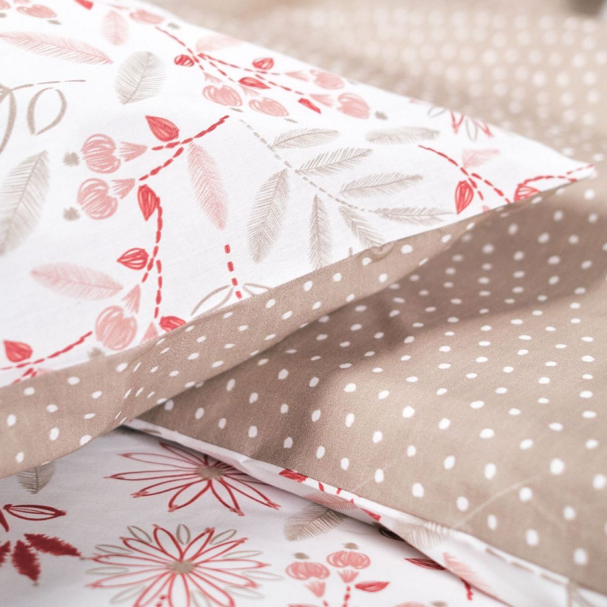 TODAY Parure housse de couette en polyester motif floral LOUISE