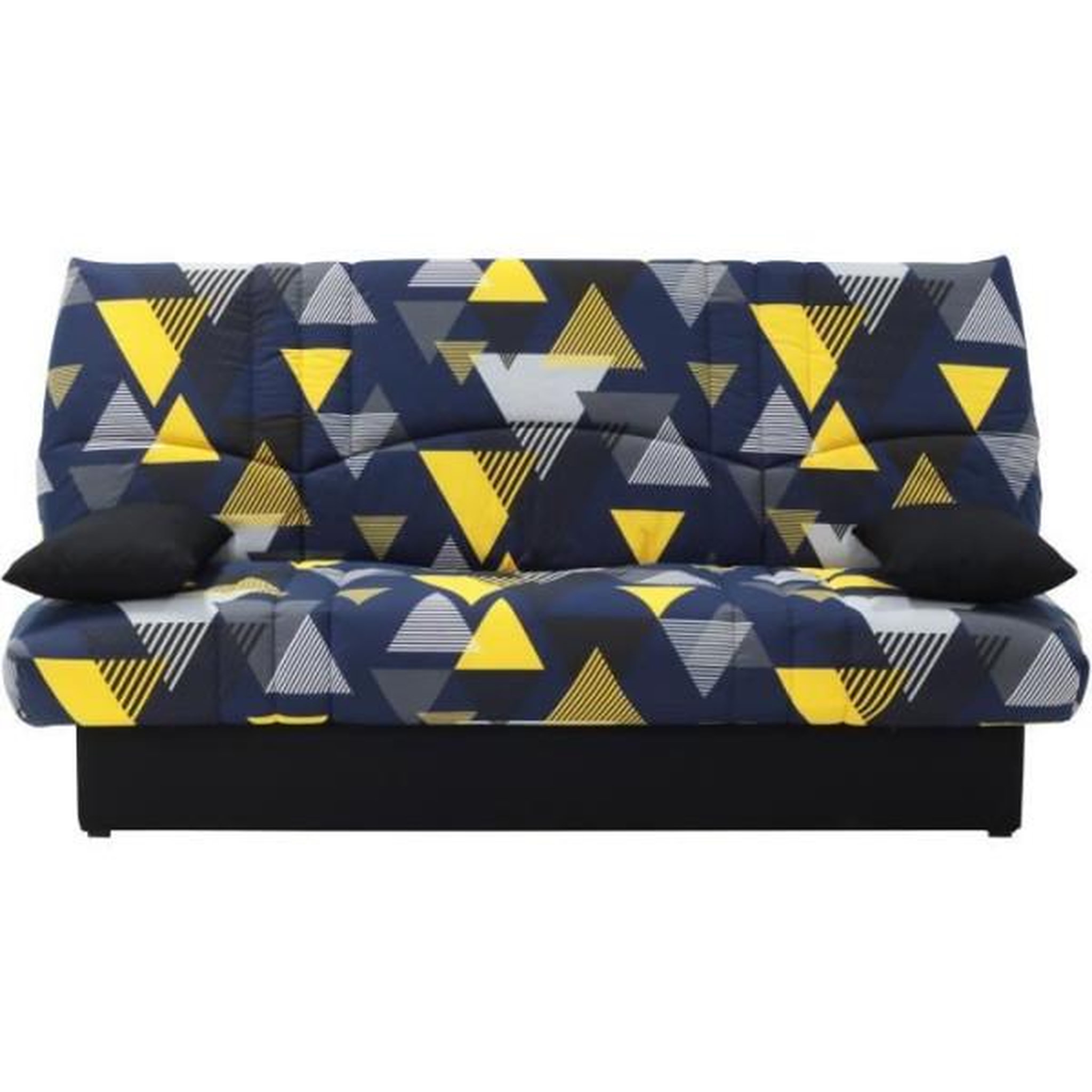Voir la diapositive 1 : MARKET24 Clic clac 3 places DREAM - Tissu 100% Coton imprimé Canyon Bleu - Couchage 125x190 cm - L190 x P92 x H96 cm