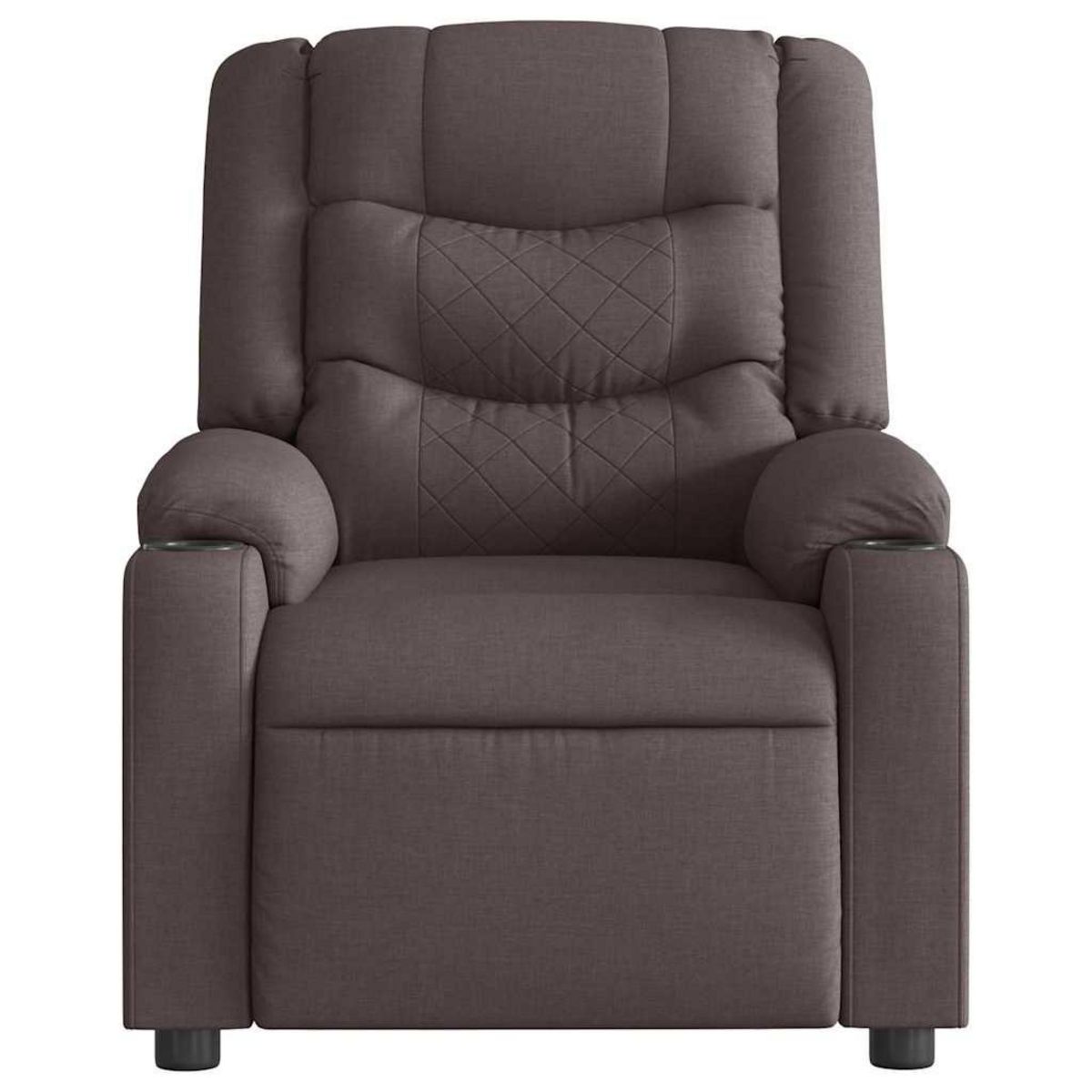 VIDAXL Fauteuil de massage inclinable Marron fonce Tissu