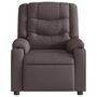 Voir la diapositive 3 : VIDAXL Fauteuil de massage inclinable Marron fonce Tissu