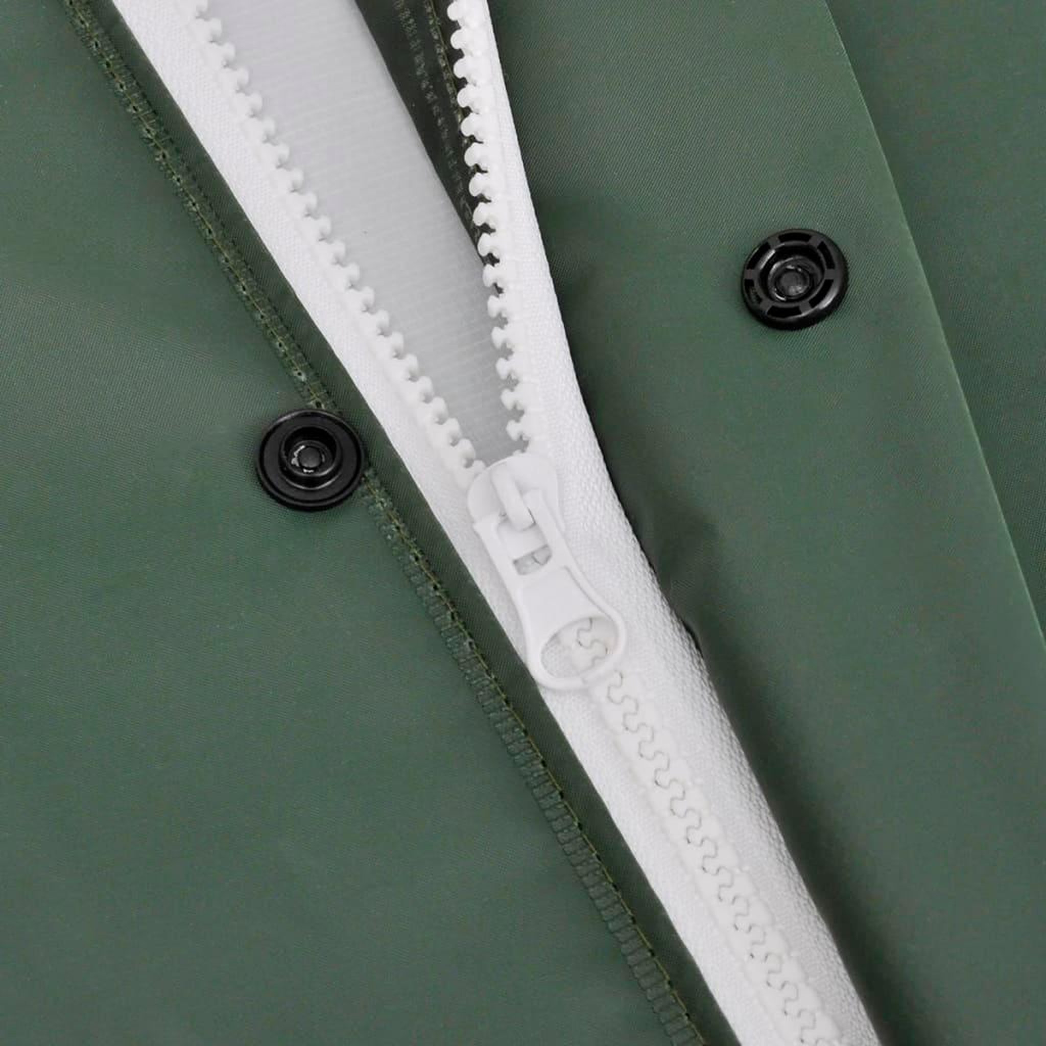 Voir la diapositive 3 : VIDAXL Manteau de pluie long impermeable resistant a capuche vert L