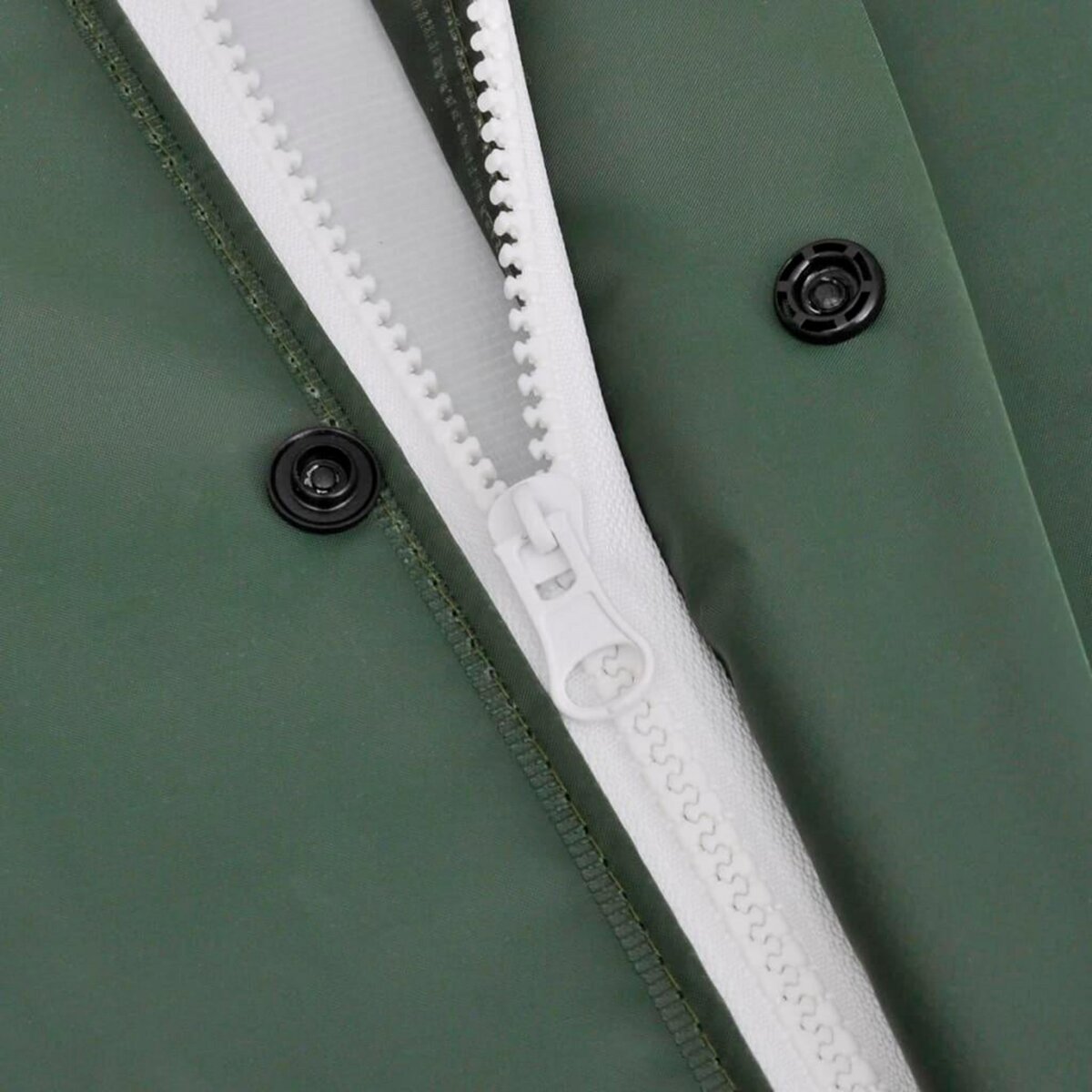 VIDAXL Manteau de pluie long impermeable resistant a capuche vert L