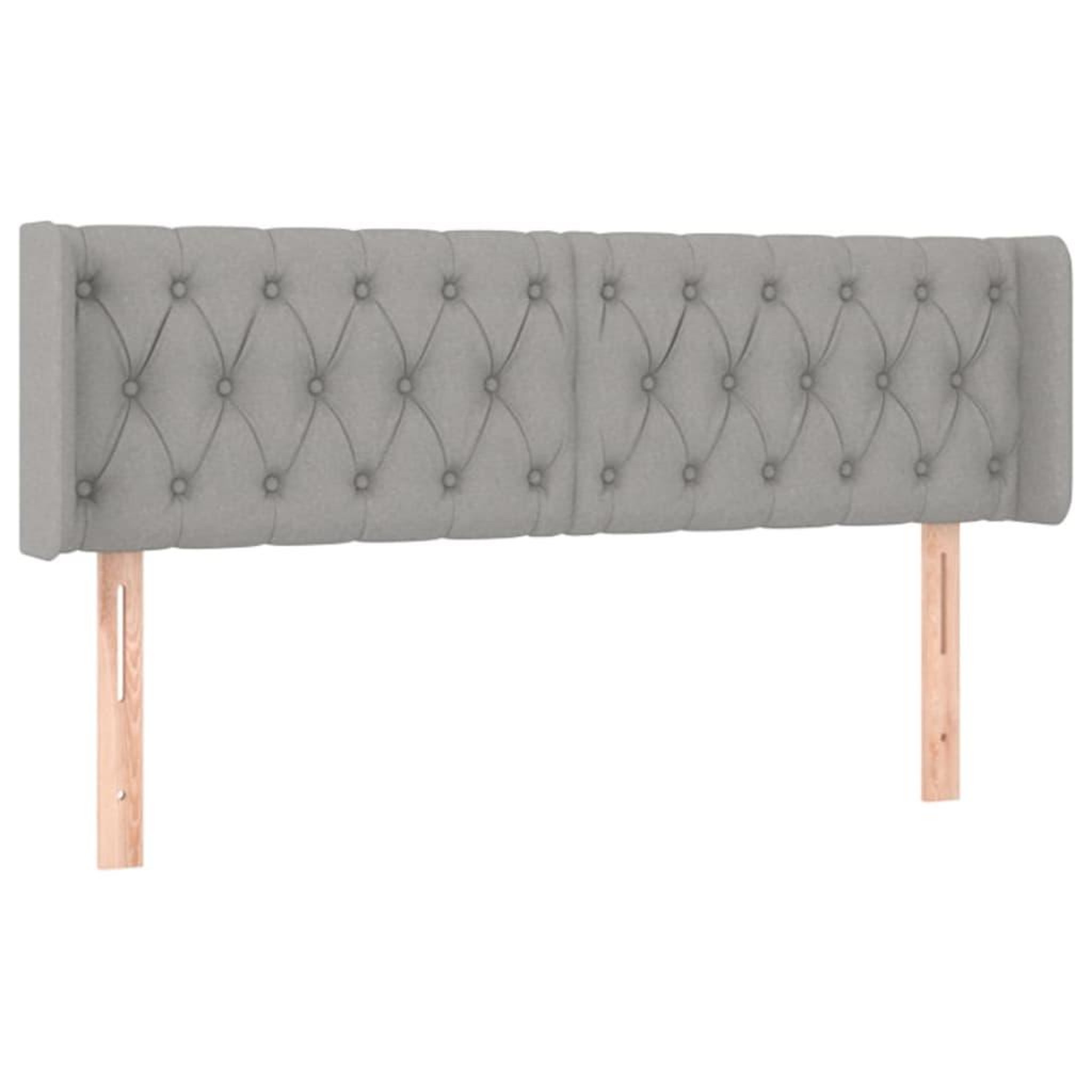 Voir la diapositive 2 : VIDAXL Tete de lit avec oreilles Gris clair 163x16x78/88 cm Tissu