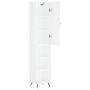Voir la diapositive 4 : VIDAXL Buffet haut Blanc brillant 34,5x34x180 cm Bois d'ingenierie