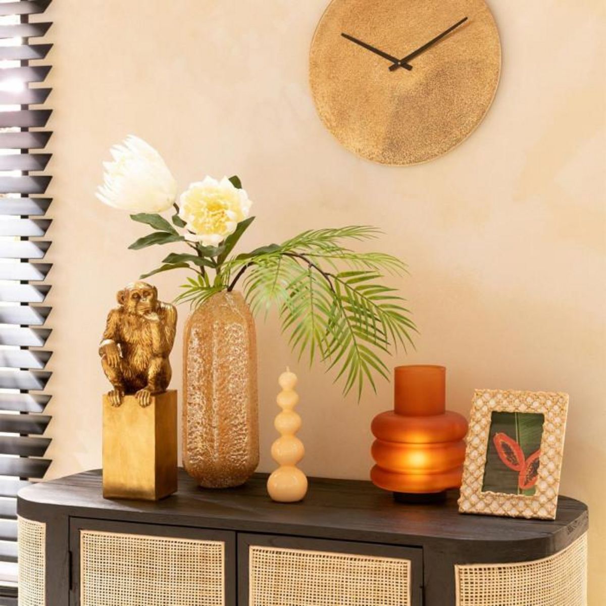 Paris Prix Vase Design en Verre  Corail  35cm Orange