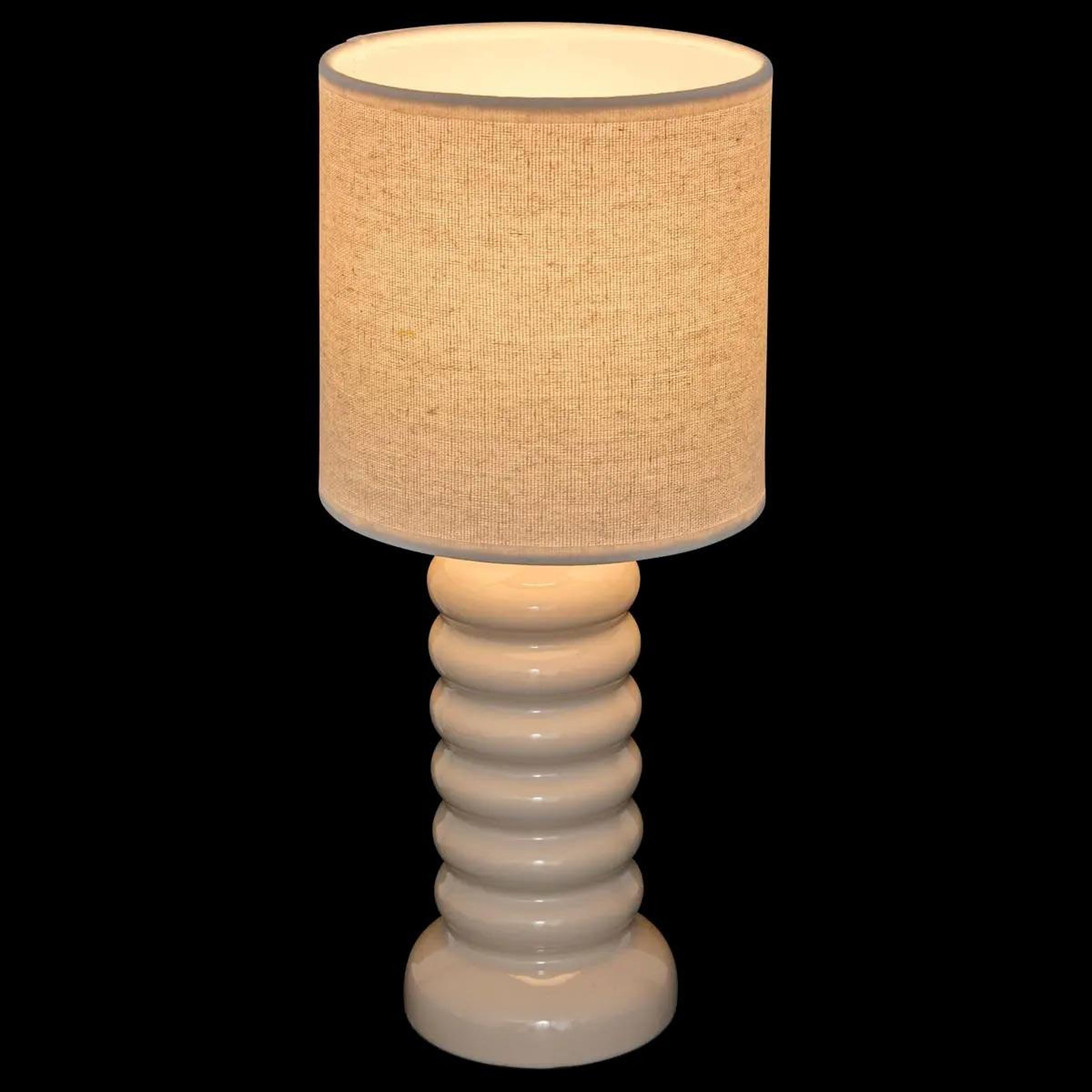 Voir la diapositive 2 : ATMOSPHERA Lampe à poser en céramique  vinas  33cm crème