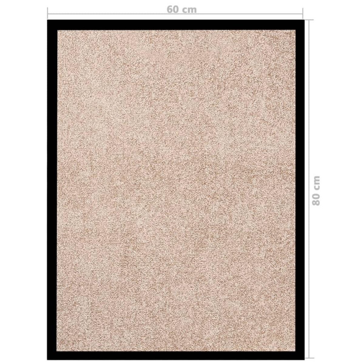 VIDAXL Paillasson Beige 60x80 cm