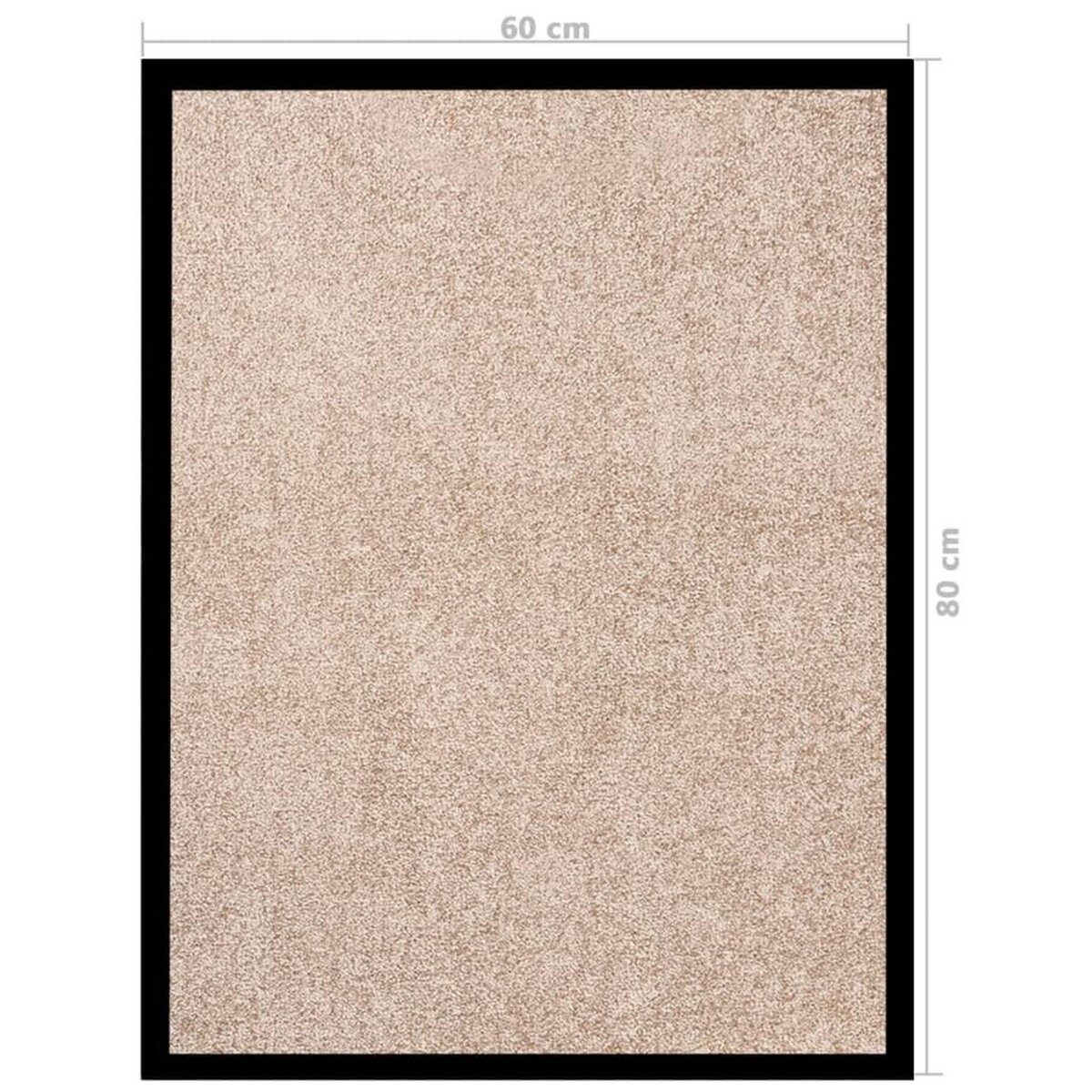 VIDAXL Paillasson Beige 60x80 cm