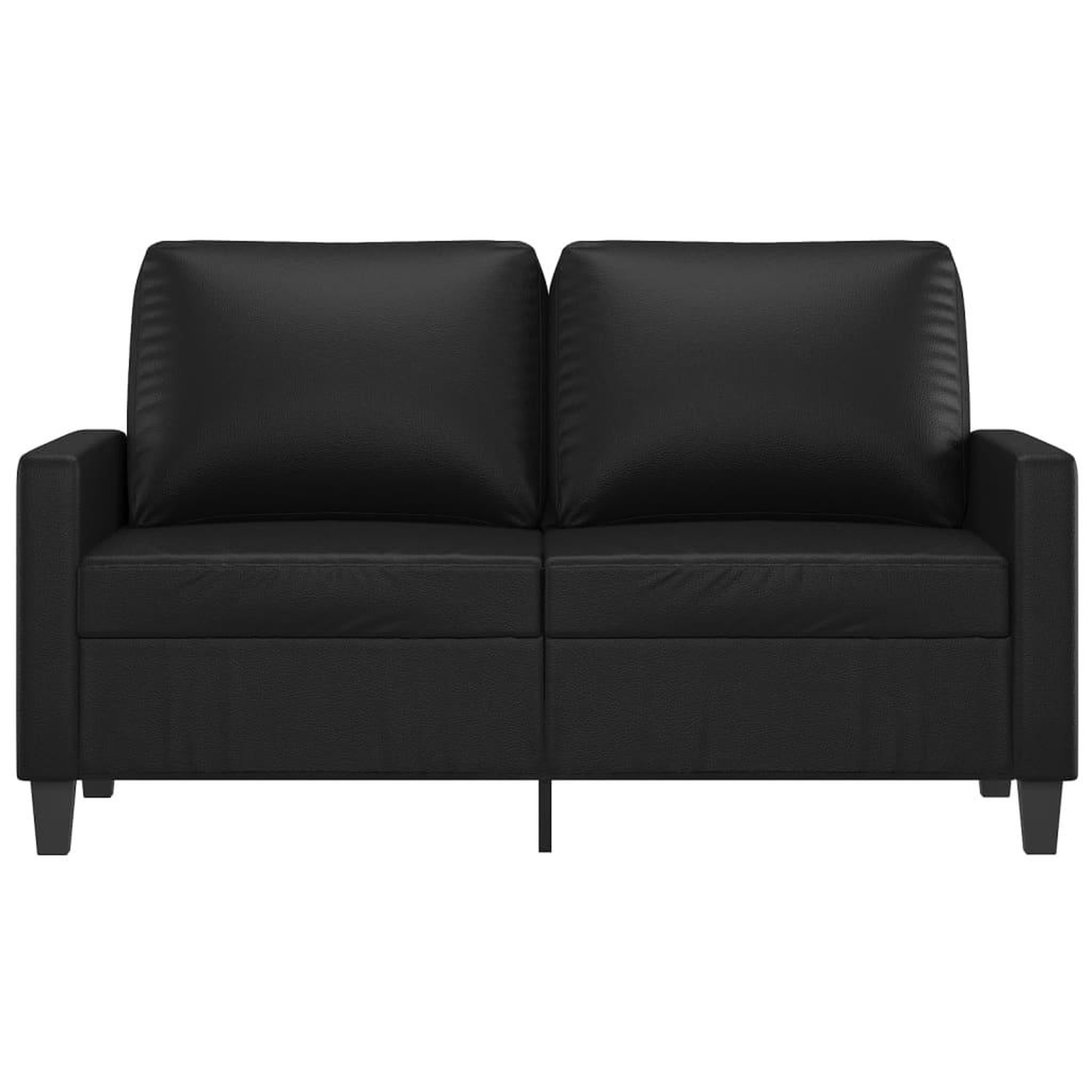 Voir la diapositive 3 : VIDAXL Canape a 2 places Noir 120 cm Similicuir