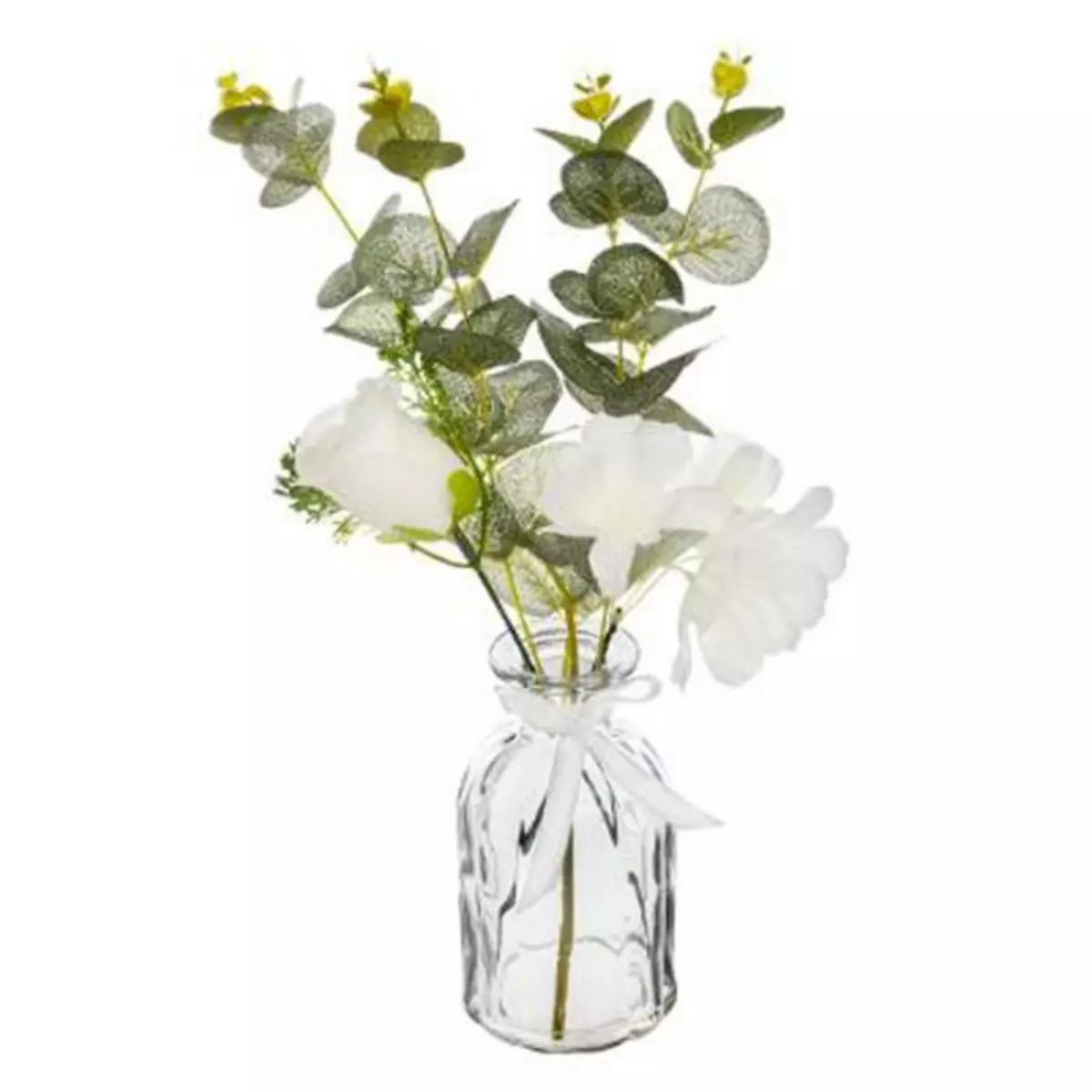 ATMOSPHERA Composition Florale & Vase  Eucalyptus  39cm Vert
