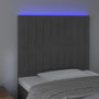 Voir la diapositive 3 : VIDAXL Tete de lit a LED Gris fonce 100x5x118/128 cm Velours