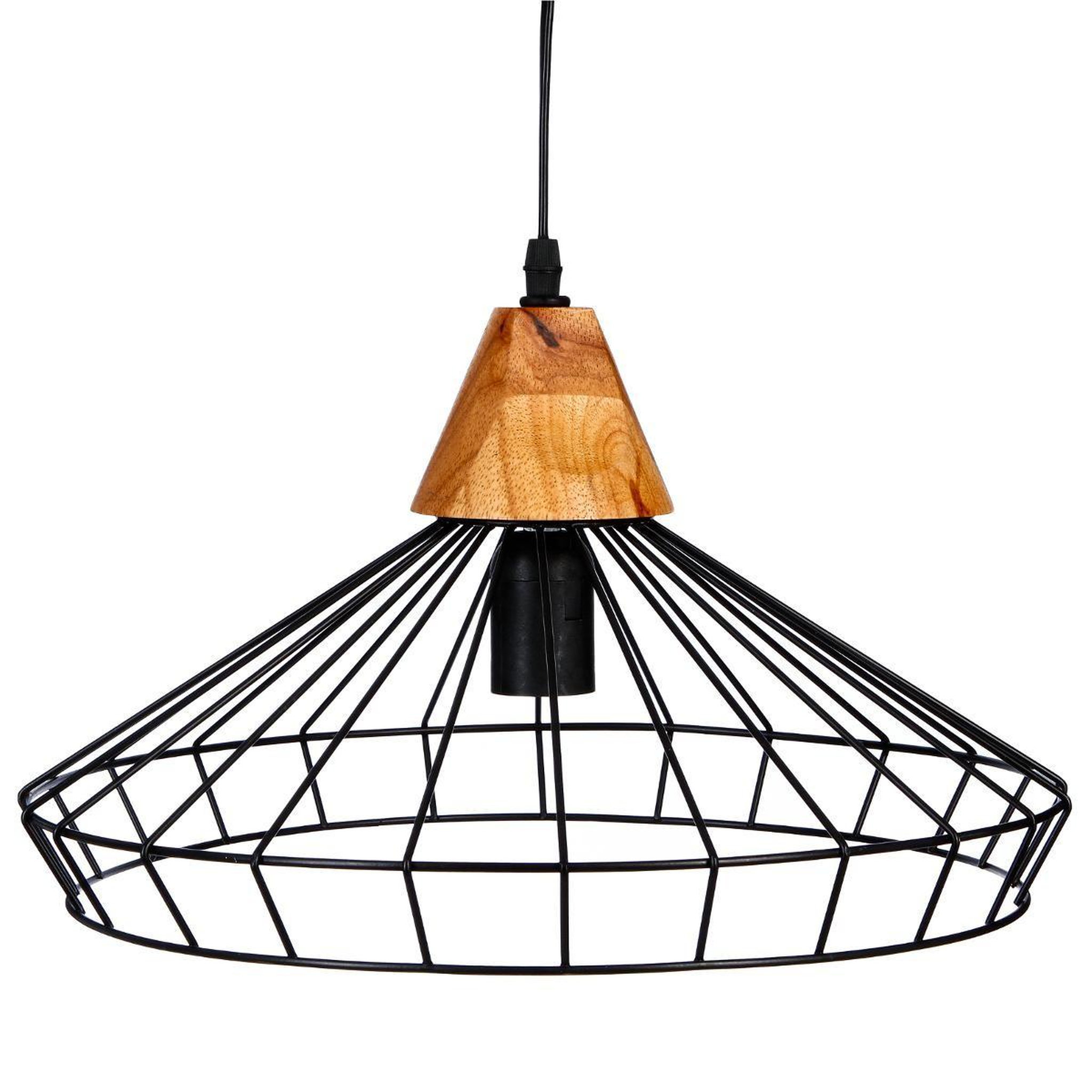 ATMOSPHERA Lampe suspension en métal  plavy  38cm noir
