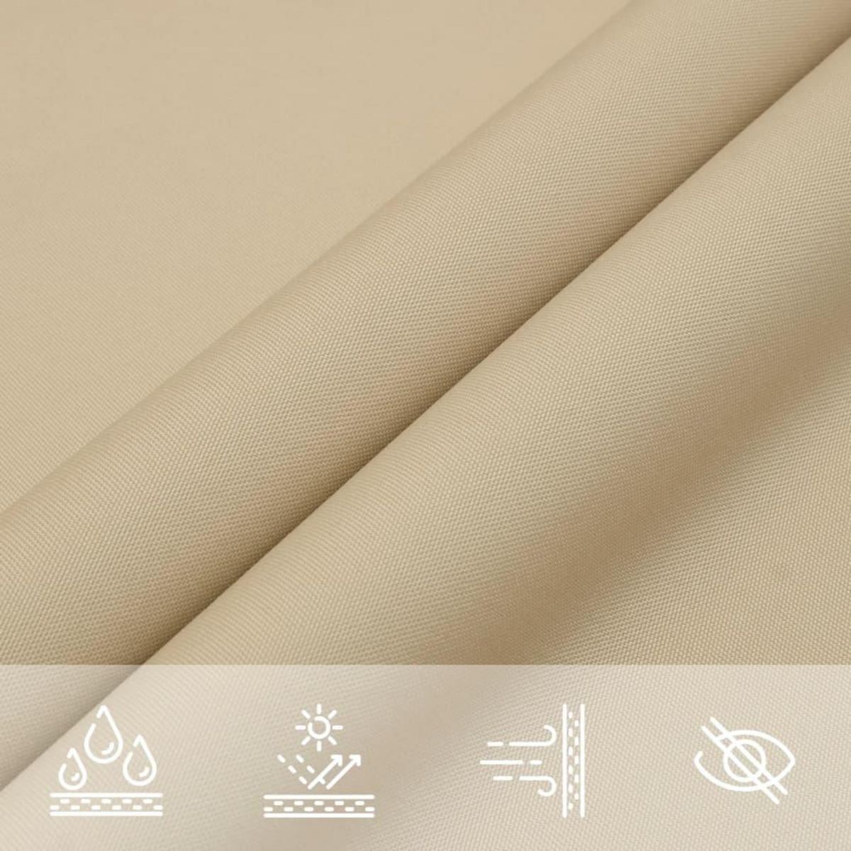 VIDAXL Voile de parasol tissu oxford triangulaire 3x3x4,24 m beige