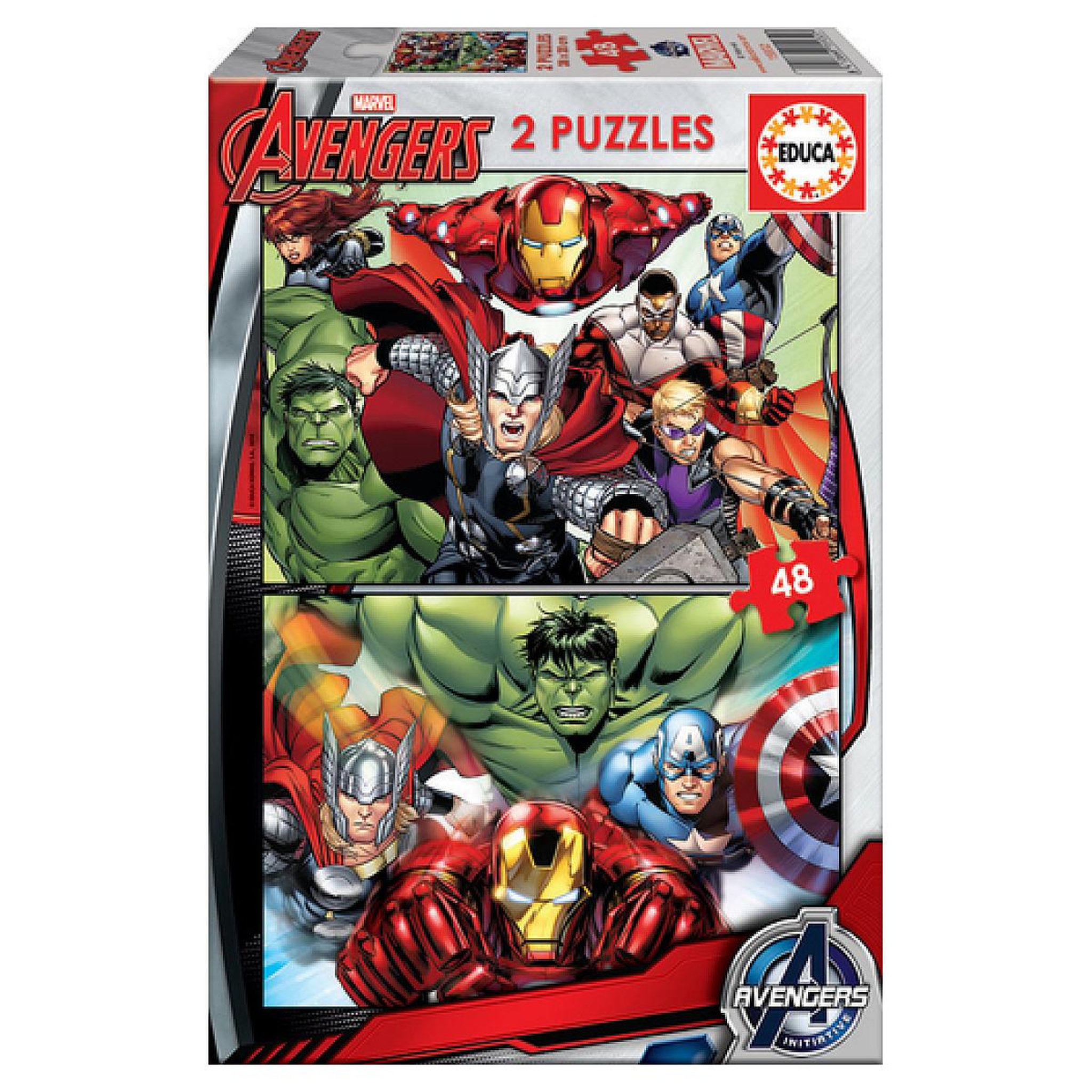 EDUCA Puzzle 2 x 48 pcs -  Avengers -  Marvel